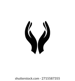 Una simple ilustración de dos manos abiertas enfrentadas entre sí