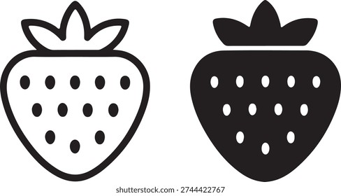 A simple illustration of two strawberries
