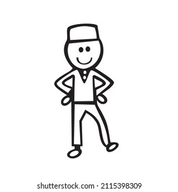 simple ilustración de un hombre musulmán único