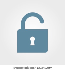  Simple Illustration Of A Unlock  Icon