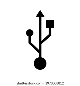 Simple illustration of usb flash drive Personal computer component icon