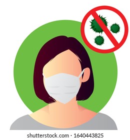 simple illustration vector of coronavirus