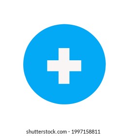 Simple illustration vector design of add button suitable for logo, icon or background design