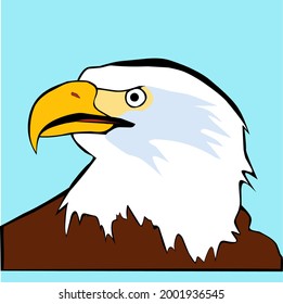 Simple illustration vector design of an eagle, suitable for logo design, mascot, sticker or t-shirt screen printing
