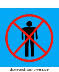 Simple illustration vector design of Keeping your distance so you don't get infected with the corona virus suitable for logo, icon or background designs