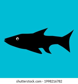 Simple illustration vector design of Shark perfect for logo, icon or background design desain