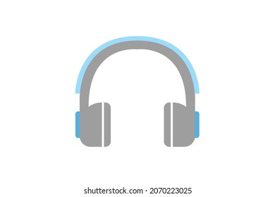 simple illustration vector headphone icon 