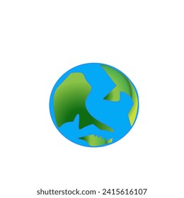 Simple illustration vector image of earth on white background suitable for logos, posters etc