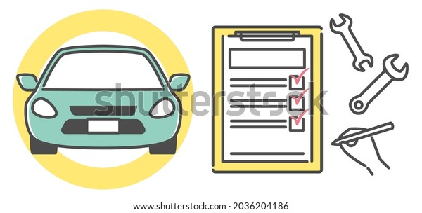 simple illustration of\
vehicle inspection