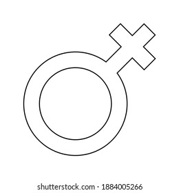 Simple illustration of Venus symbol Concept of gender symbols