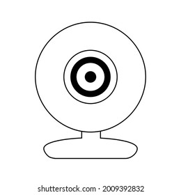 Simple illustration of video camera Personal computer component icon
