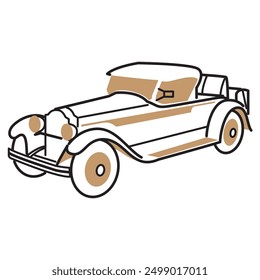 simple illustration of a vintage car