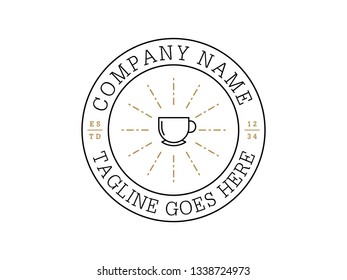 simple illustration vintage logo cafe.