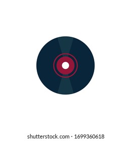 Simple Illustration of vinyl record vector