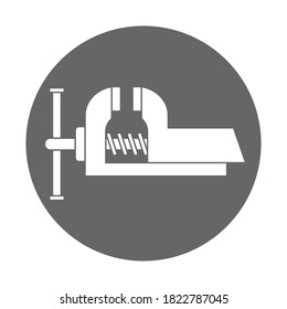 Simple illustration of vise icon Concept of work tool