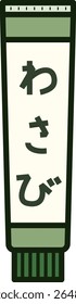 A simple illustration of wasabi.
The characters in the illustration are Japanese.
It means wasabi.