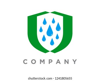 simple illustration water guard/protect.