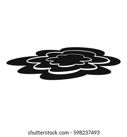 Simple illustration of water puddle vector icon for web
