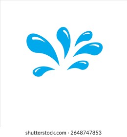 Simple illustration a water splash collored