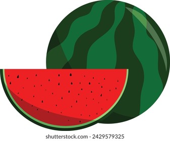 simple illustration of watermelon fruit