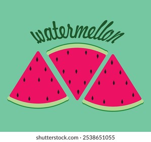 simple illustration of watermelon slices