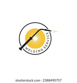 Simple Illustration of Welding Torch Logo. Vector Welding Torch Icon.