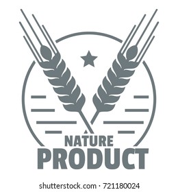 Simple illustration of wheat vector logo for web