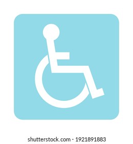 simple illustration of a wheelchair  mark