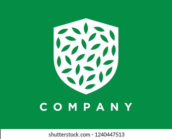 simple illustration white shield leaf texture.