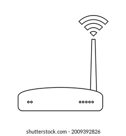 Simple illustration of Wi-Fi router Personal computer component icon