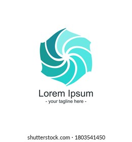 simple illustration wind storm logo icon concept