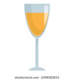 Simple illustration of a wineglass, perfect for showcasing wine related themes