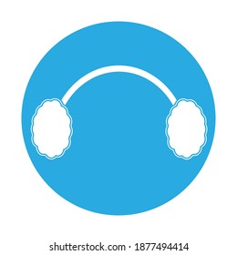 Simple illustration of winter ear muffs with fur for Christmas holiday