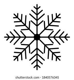 Simple ilustración del copo de nieve de invierno para las vacaciones de Navidad
