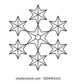 Simple illustration of winter snowflake for Christmas holiday