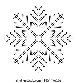 Simple illustration of winter snowflake for Christmas holiday