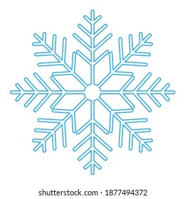 Simple illustration of winter snowflake for Christmas holiday