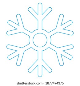 Simple illustration of winter snowflake for Christmas holiday