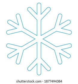 Simple illustration of winter snowflake for Christmas holiday