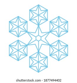 Simple ilustración del copo de nieve de invierno para las vacaciones de Navidad