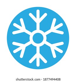 Simple illustration of winter snowflake for Christmas holiday