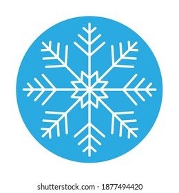 Simple ilustración del copo de nieve de invierno para las vacaciones de Navidad