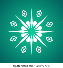 Einfache Illustration von Winterschneeflocken für Weihnachtsbäume und Baum