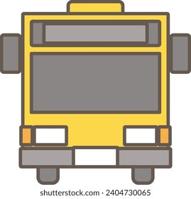 Simple illustration of a yellow bus
