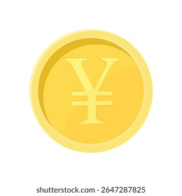 Simple illustration of yen japan coin