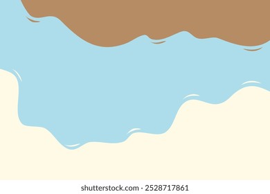simple illustrations of fresh milk full cream with blue background