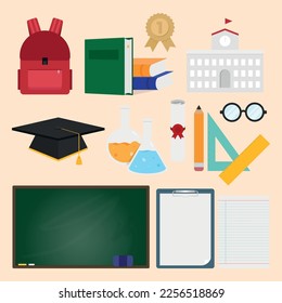 Ilustraciones sencillas relacionadas con la escuela