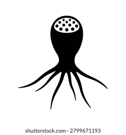 Simple illustrative black abstract