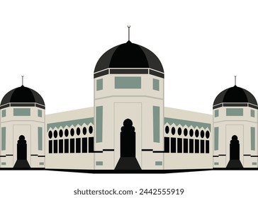 simple illusttration of a islamic mosque