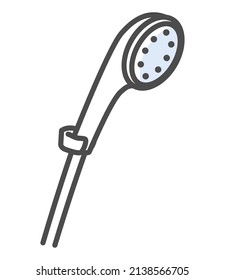 Simple Illutstration Of Shower Heads